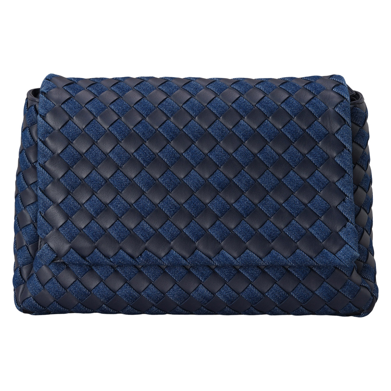 BOTTEGA VENETA(USED)보테가베네타 데님 인트레치아토 메신저 백